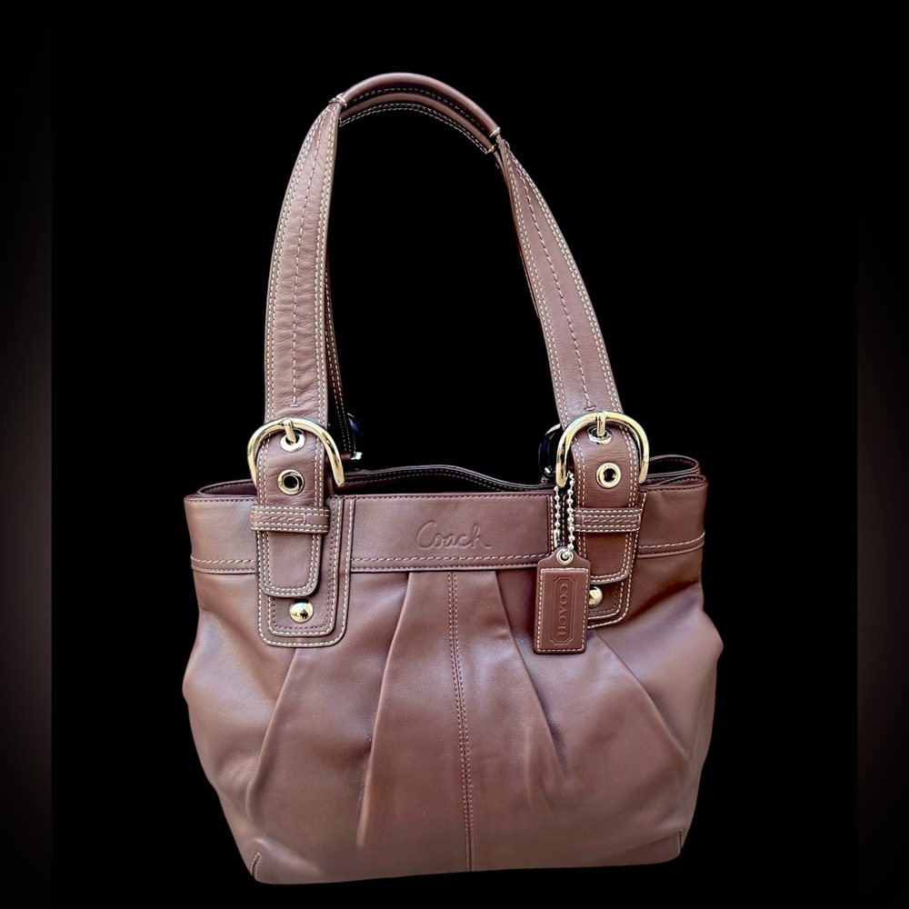 NWOT Coach SoHo Tote in Chocolate Leather Shoulder Bag - Picture 2 of 6